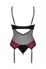 Obsessive Gorset i stringi Rosenty multicoloured